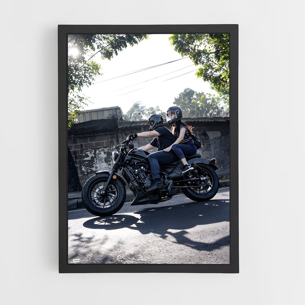 Poster Intrépide Courageux – affiche Honda Moto (vue 2)